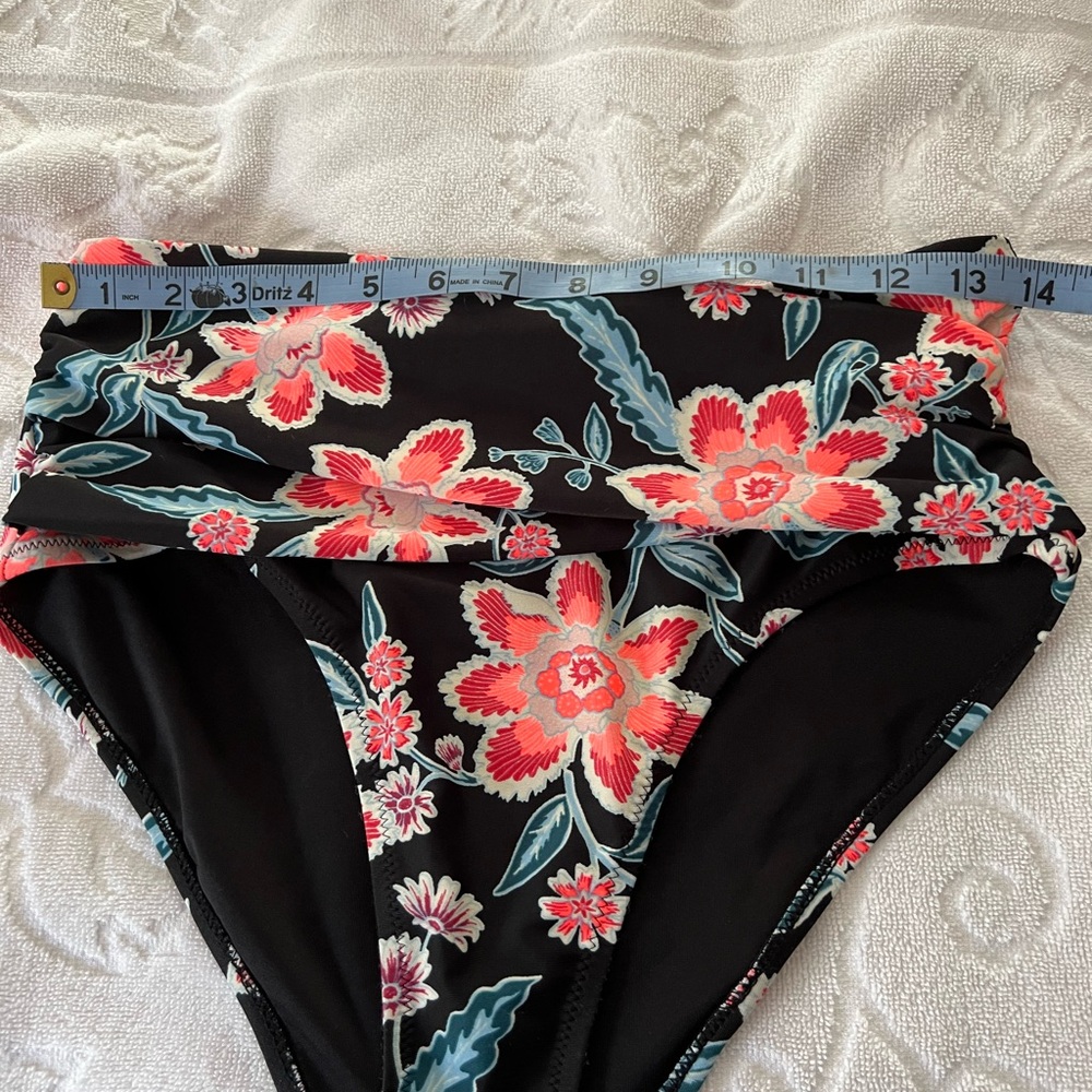 🌟3 for $25🌟 Old Navy Floral Hipster High Cut Swim Bottoms- Black/Pink/Coral/Blu - Picture 8 of 13